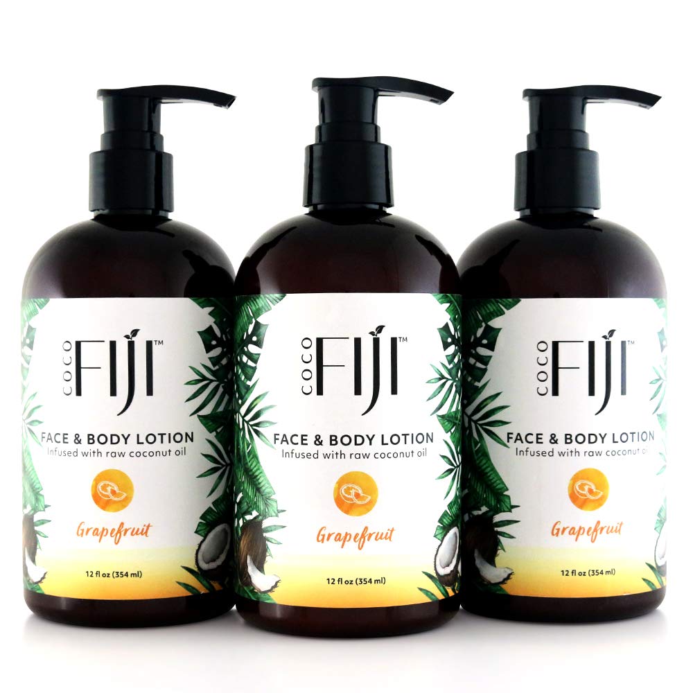 Coco Fiji Face & Body Lotion with Coconut Oil for Dry Skin