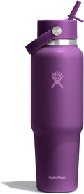 Hydro Flask Travel Water Bottle 40 oz Beachplum Purple - Cupholder Fit