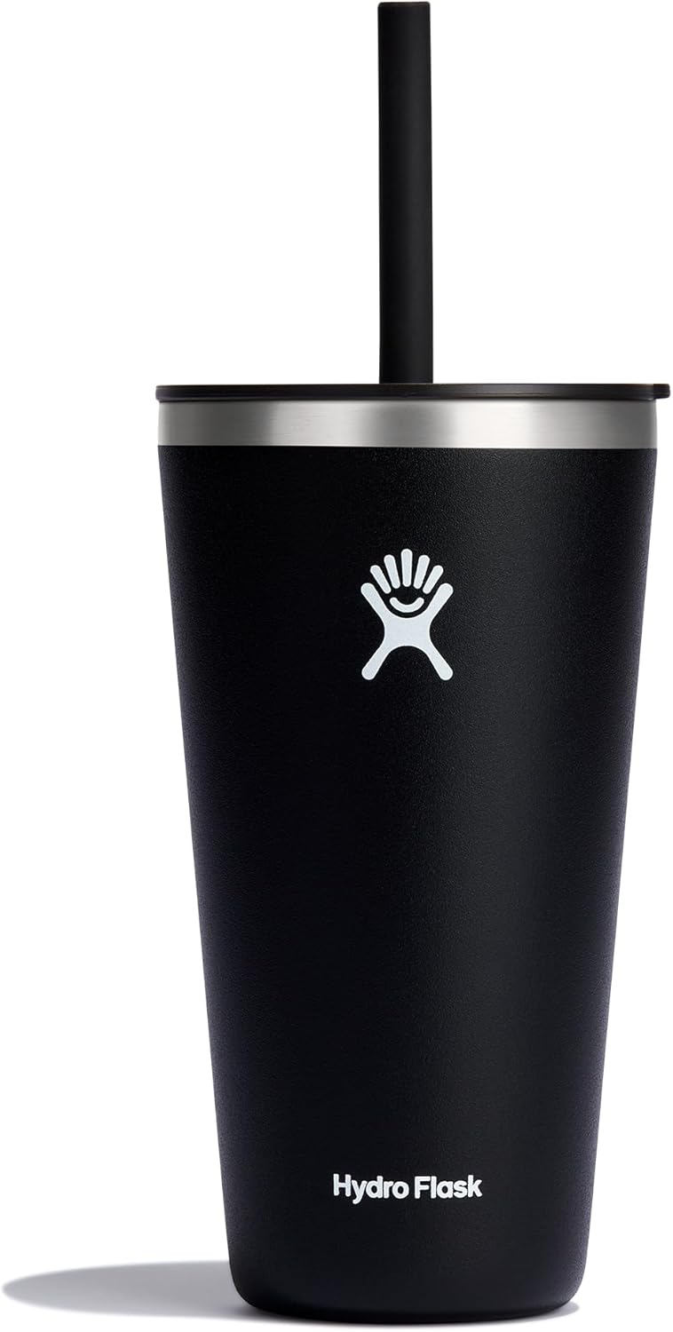 Hydro Flask 28 Oz Insulated Travel Mug with Straw Lid for Cold Drinks