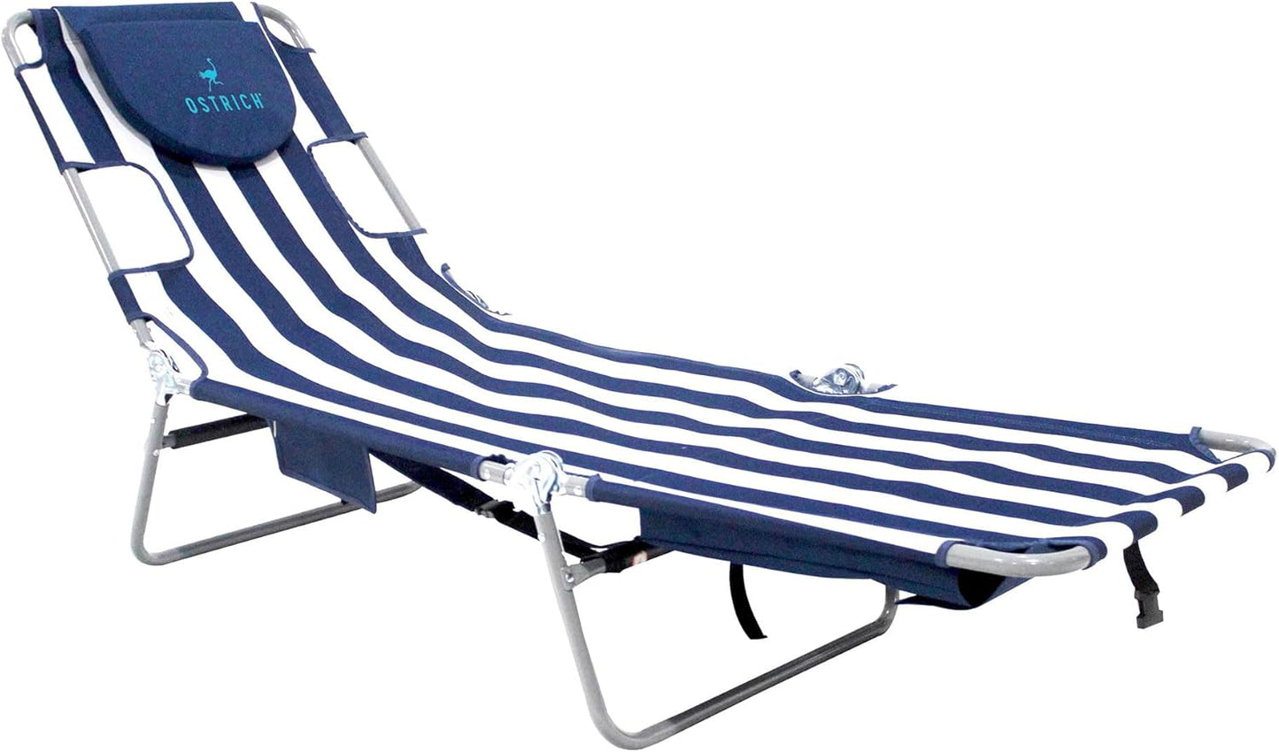 Ostrich Beach Lounge Chair - Portable Adjustable Recliner