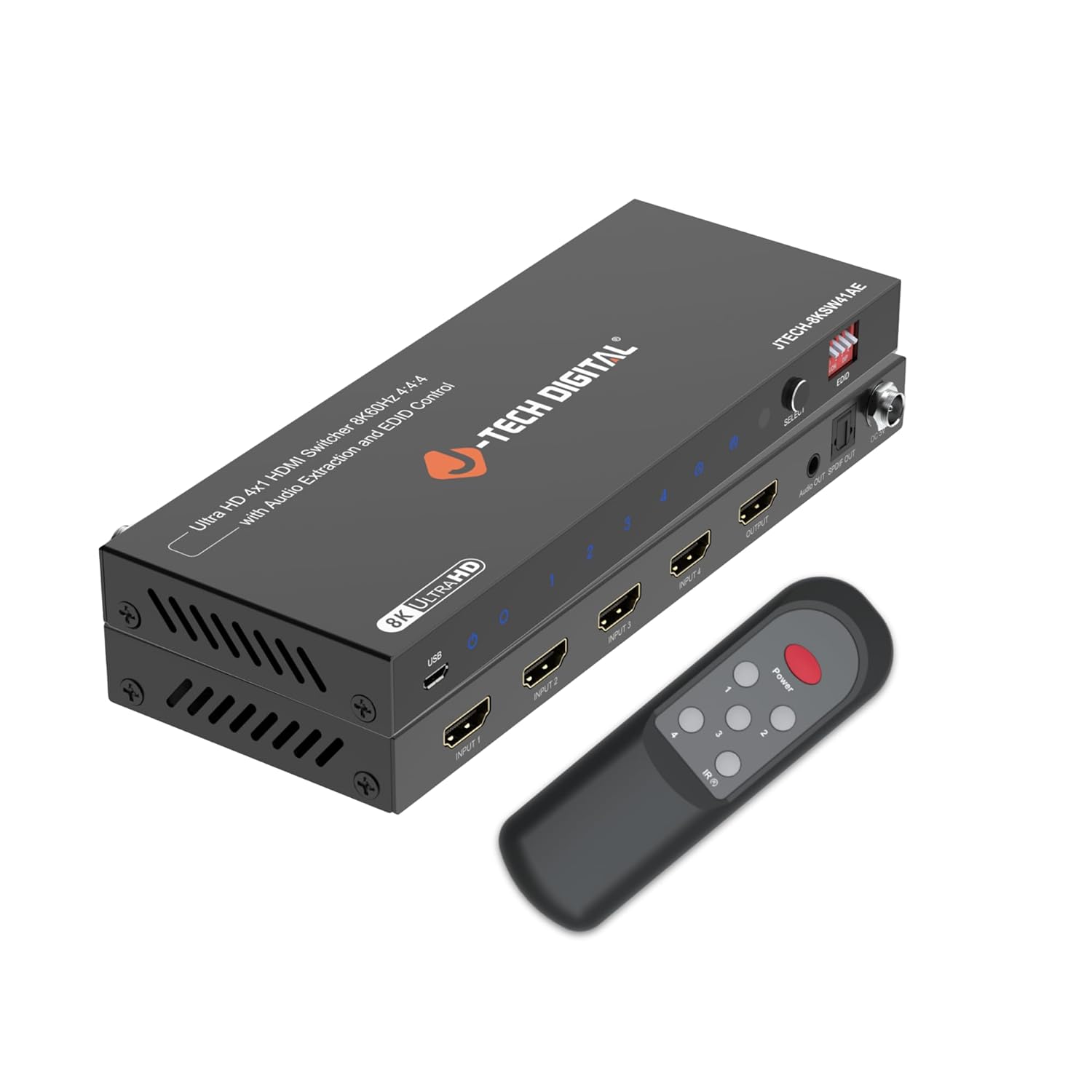 8K HDMI Switch 4 in 1 Out for Stunning Visuals and Sound