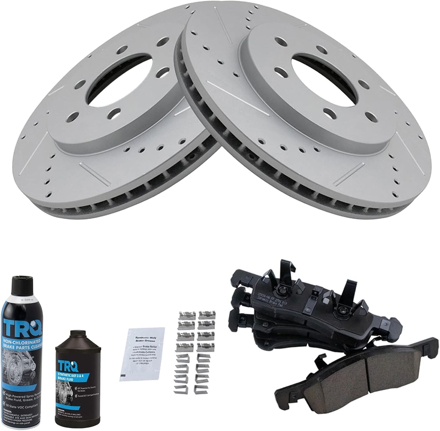 TRQ Front Performance Brake Pad & Rotor Kit for Ford Expedition