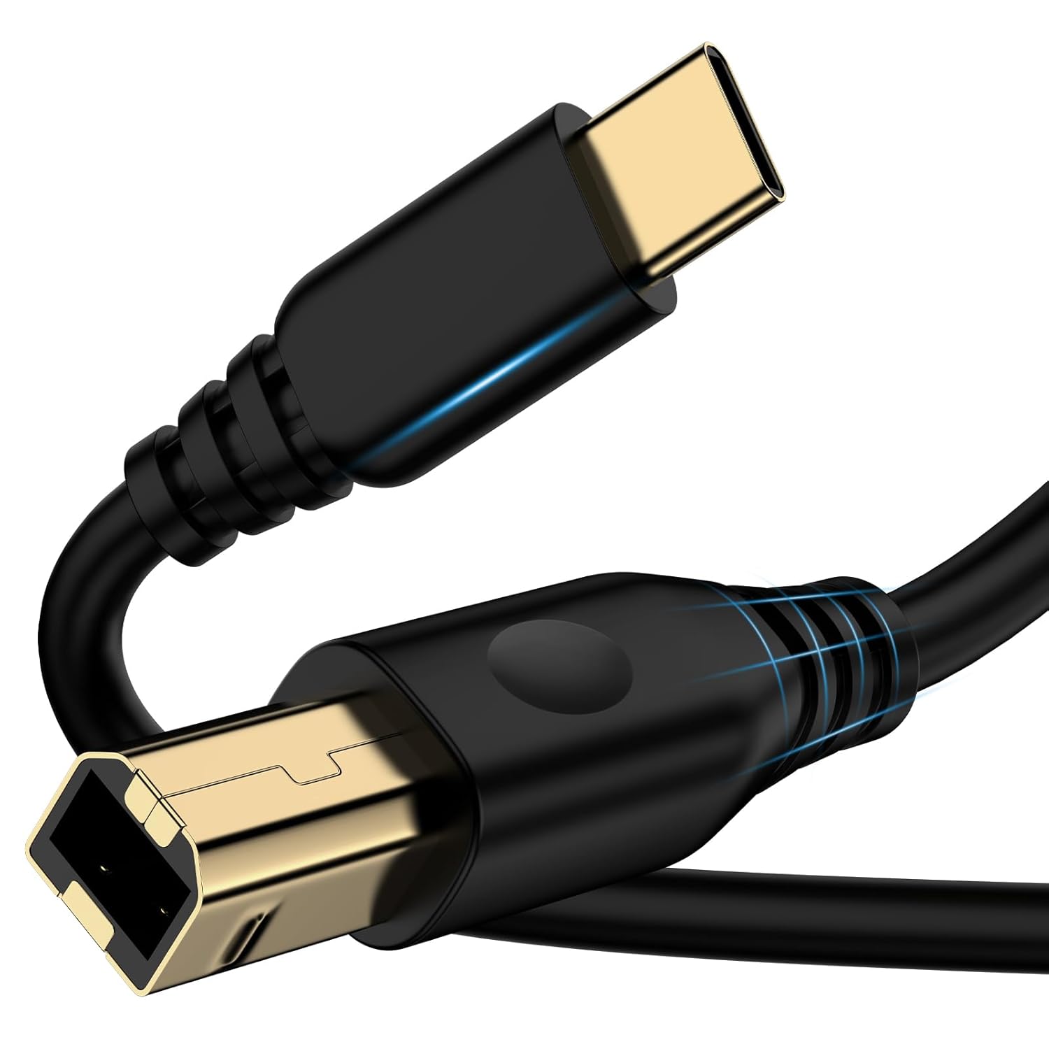 10FT USB B to C Printer Cable - Versatile Connectivity