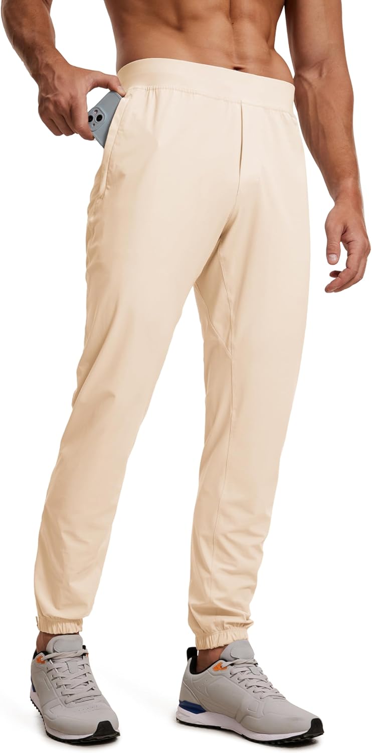 CRZ YOGA Athletic Joggers for Men - Lightweight Running Pants