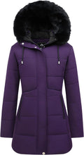MOERDENG Women's Insulated Puffer Coat Featuring Detachable Hood