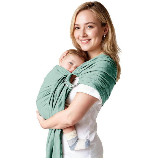 Baby Wrap Ring Sling for Newborns and Toddlers - Green Carrier