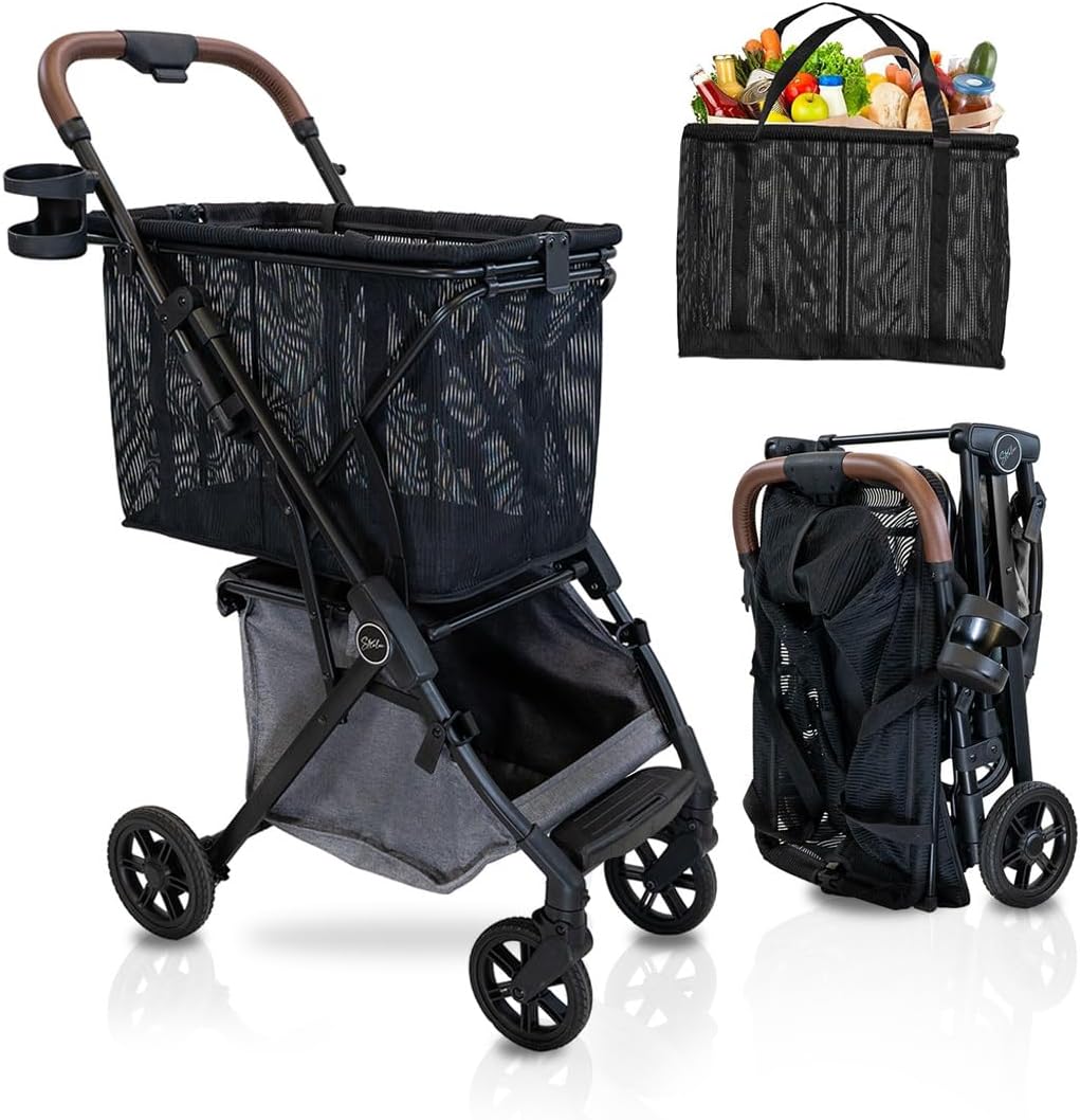 Personal Luxury Folding Shopping Cart with Premium Wheels