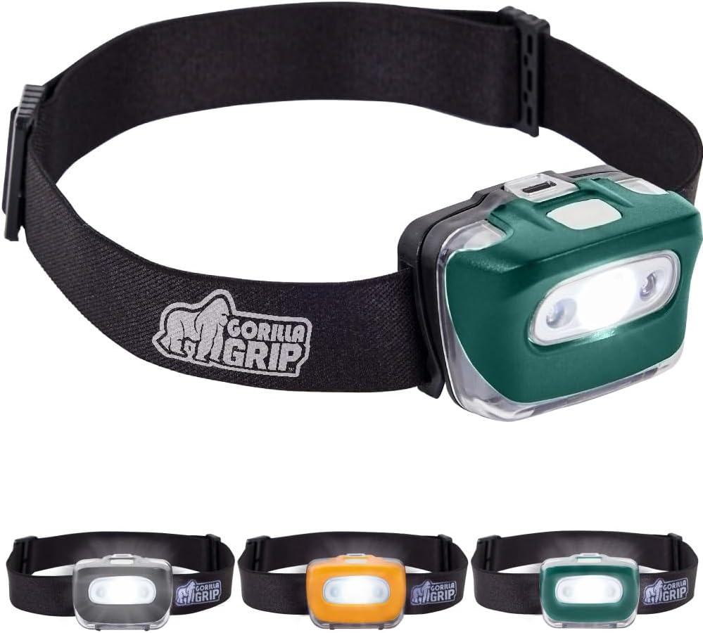 Gorilla Grip High Lumens LED Headlamp - Ultra Bright!