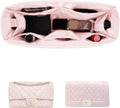 Purse Insert for Chanel Le-boy Old Medium Bags - Satin Organizer Pink