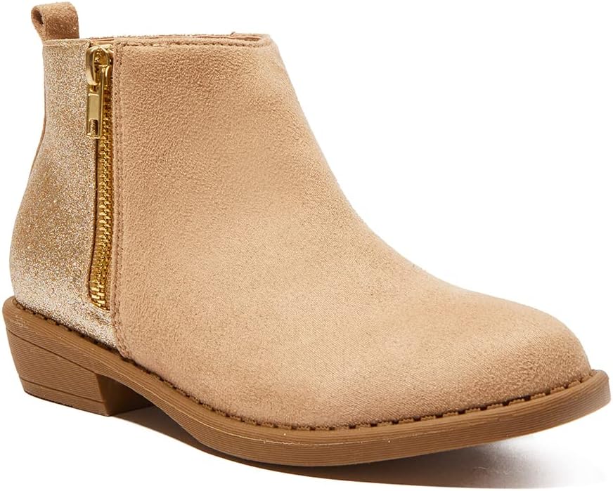 FabKids Girls Ankle Boots with Side Zipper for Easy Wear