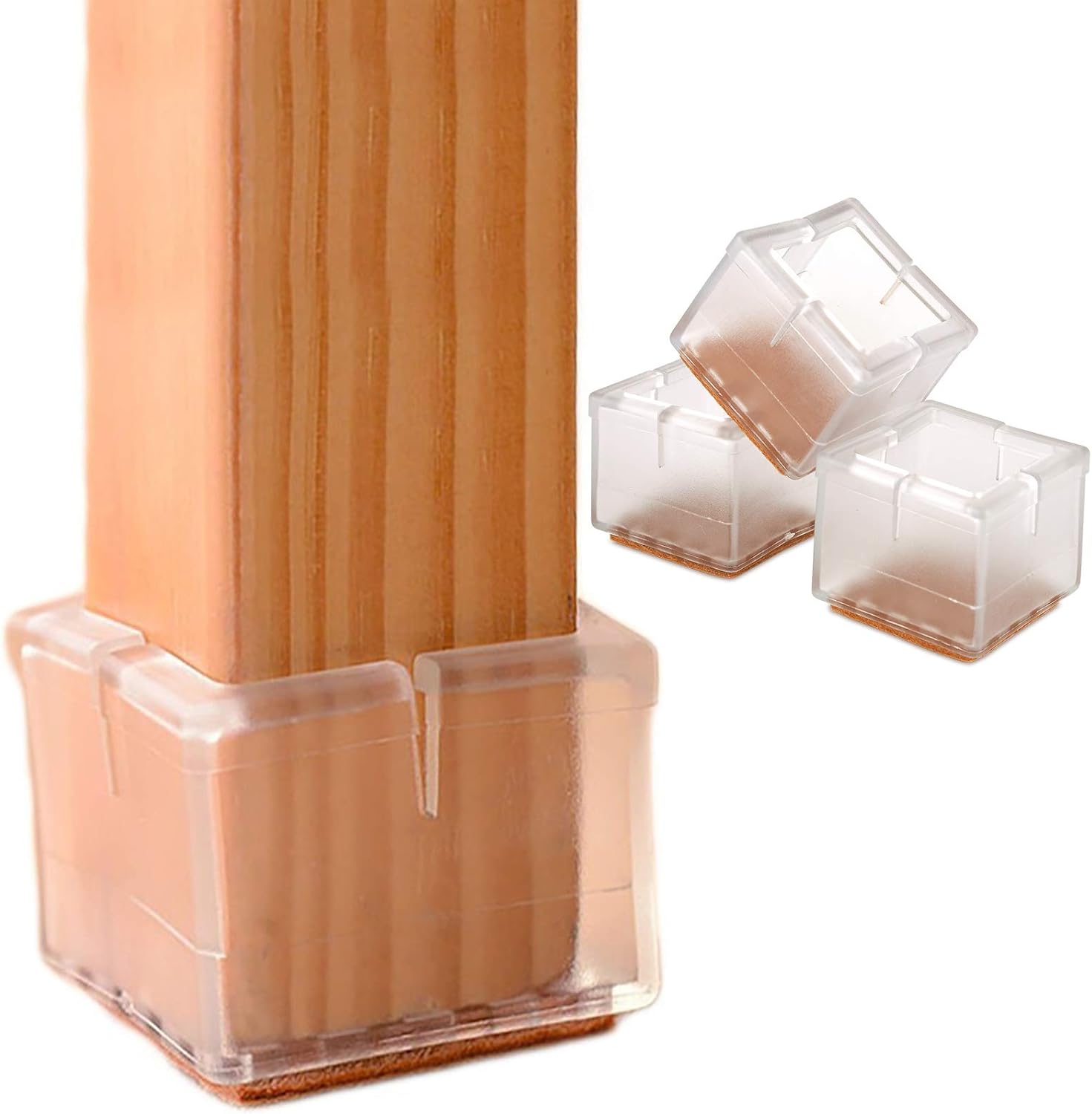 Anwenk 24Pack Silicone Chair Leg Protectors - Floor Protection for Furniture
