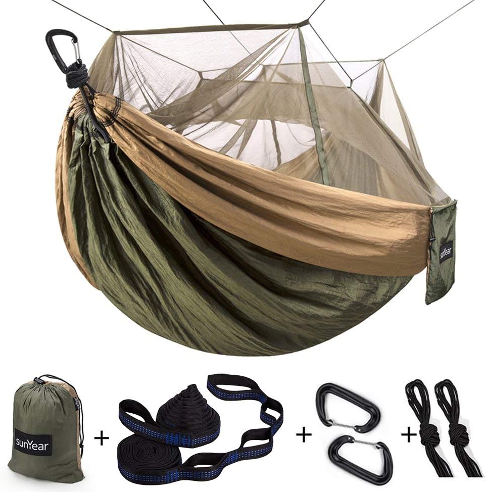 Sunyear Camping Hammock - Portable Double Hammock with Net