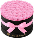 50 Preserved Roses in Round Box for Eternal Beauty and Elegance