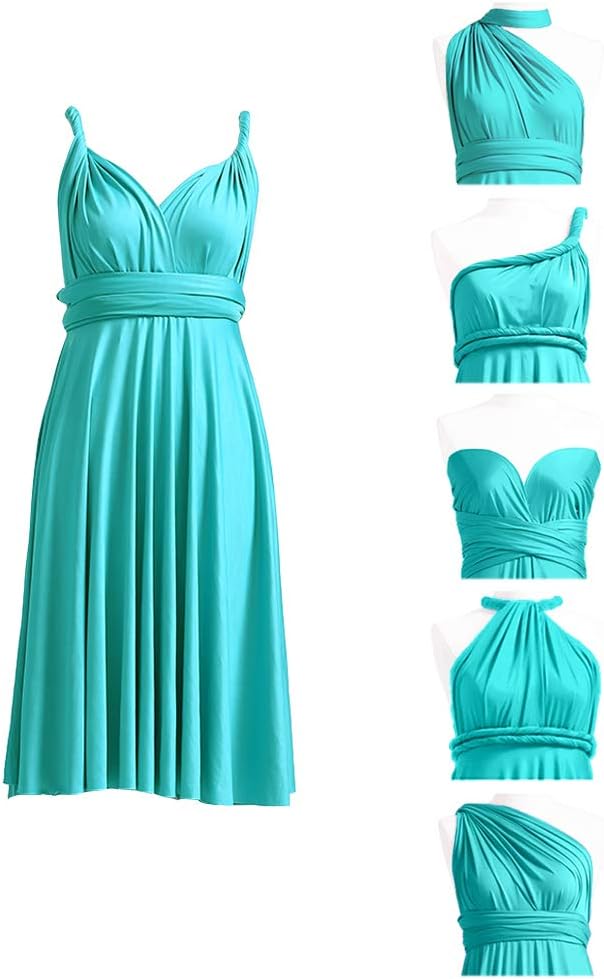 Short Infinity Bridesmaid Dresses - Multiway Wrap Midi Dress