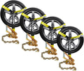 Car Tie Down Straps 4 Pack for Trailers - 3,300 lb Safe Load
