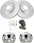 TRQ Front Brake Pad & Rotor Kit for 2016 Kia Optima - Ceramic G-Coated
