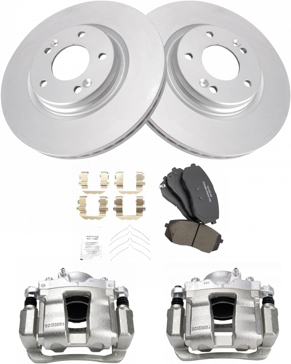 TRQ Front Brake Pad & Rotor Kit for 2016 Kia Optima Vehicles
