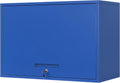 Yizosh Metal Garage Wall Cabinet Blue 21.6in H - Sturdy Wall Storage