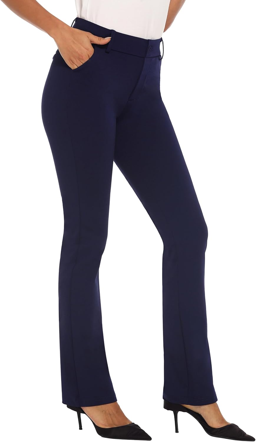 iChosy Women's Barely Bootcut Stretch Dress Pants for Comfort