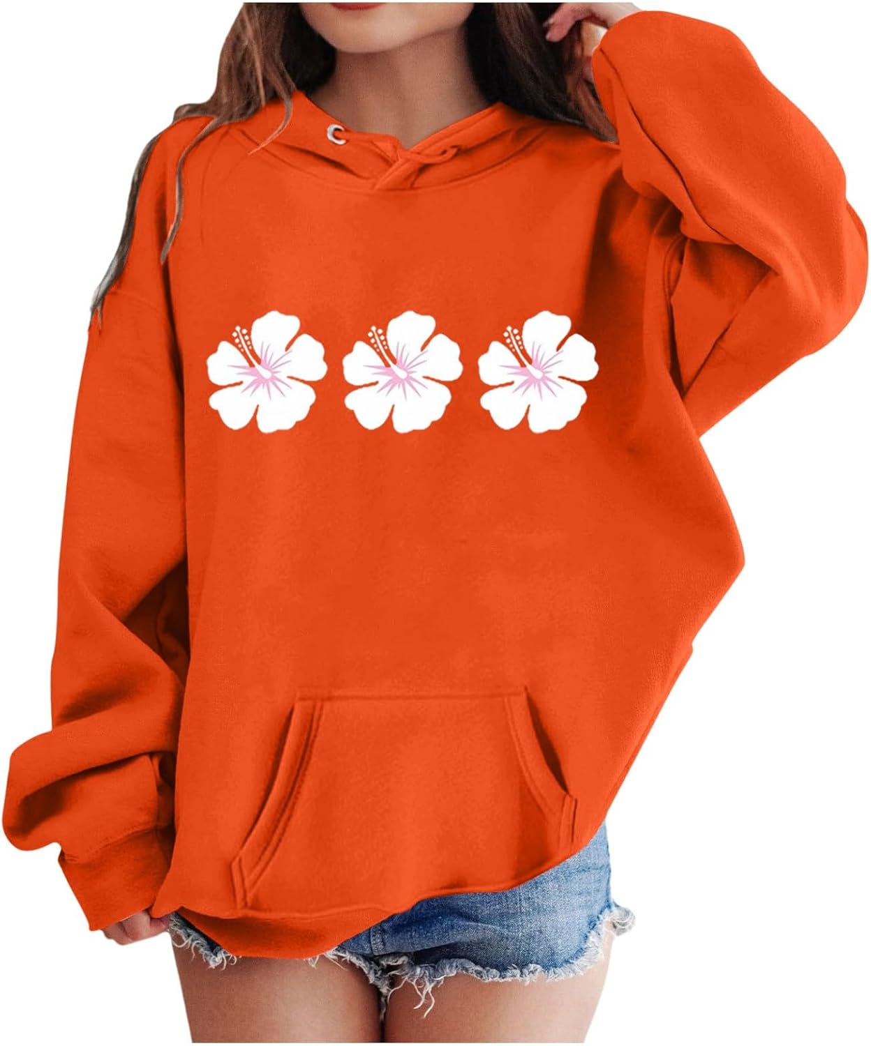 Pink Palm Puff Hoodie - Trendy Zip Sweatshirt