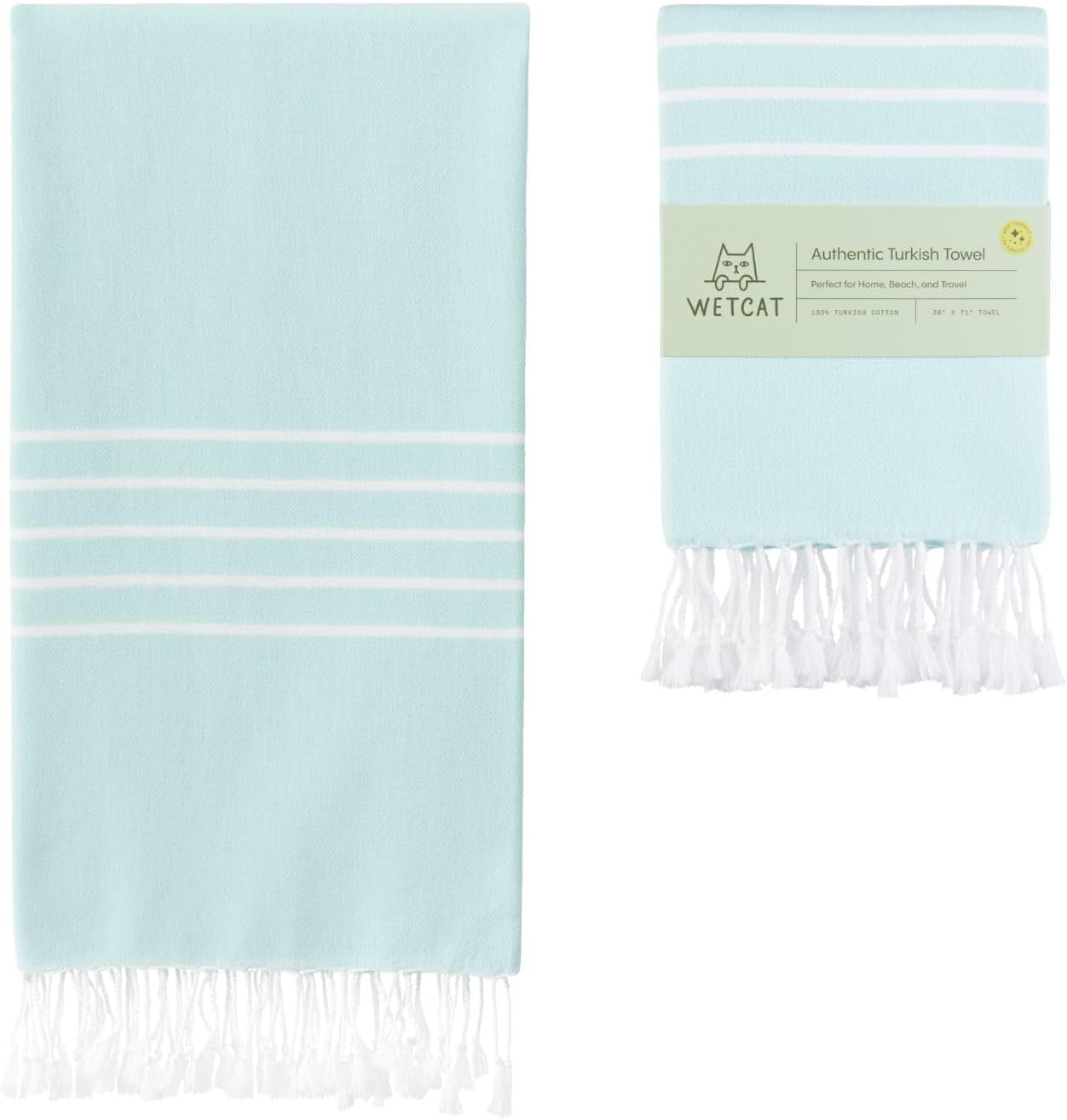 WETCAT Turkish Beach Towel Oversized - Ultra Soft & Quick Drying