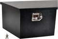 26 Inch Black Steel Utility Trailer Tongue Tool Box - Durable Storage