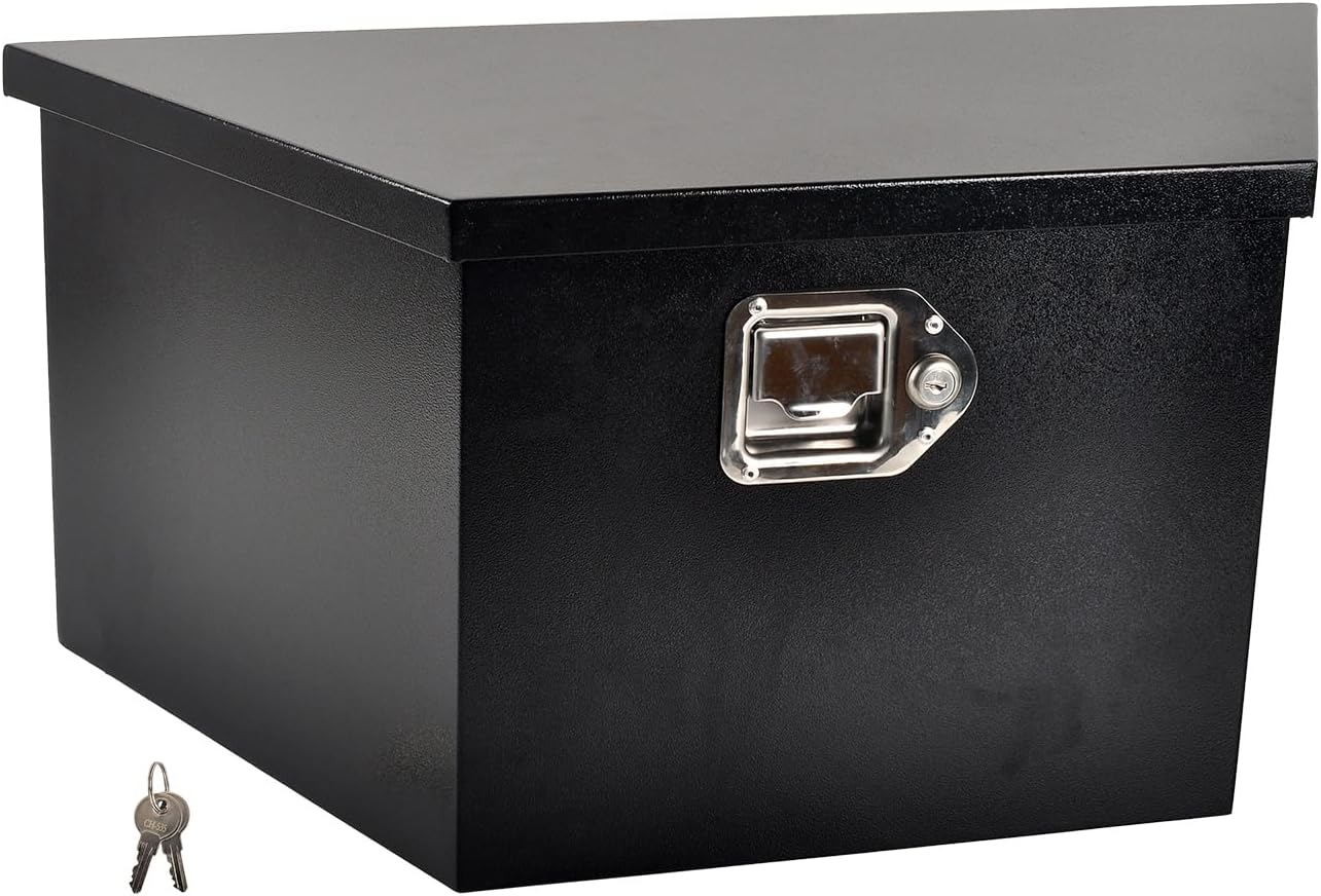 26 Inch Black Steel Utility Trailer Tongue Tool Box for Storage