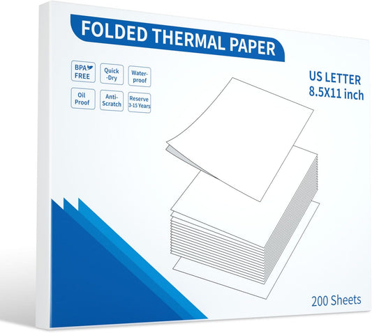 Thicker Thermal Printer Paper | High Quality 200 Sheets