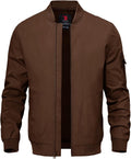 Men's Lightweight Bomber Jacket Windbreaker - Casual Zip Up Fit