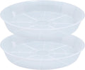 2 Pack Plant Saucer Drip Tray 22 in - Heavy Duty Clear Saucers
