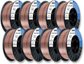 PGN Solid MIG Welding Wire ER70S-6.045 in - 10 lb Spools (8 Pack)