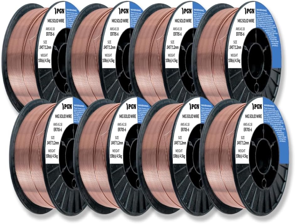 PGN Solid MIG Welding Wire ER70S-6 0.045 Inch 10 Pound Spool