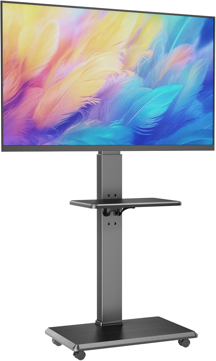 Rolling TV Stand for 32-75 Inch TVs with Adjustable Heights