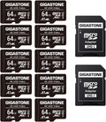 GIGASTONE 64GB Micro SD Card 10-Pack | 4K UHD Video | 90MB/s Speed