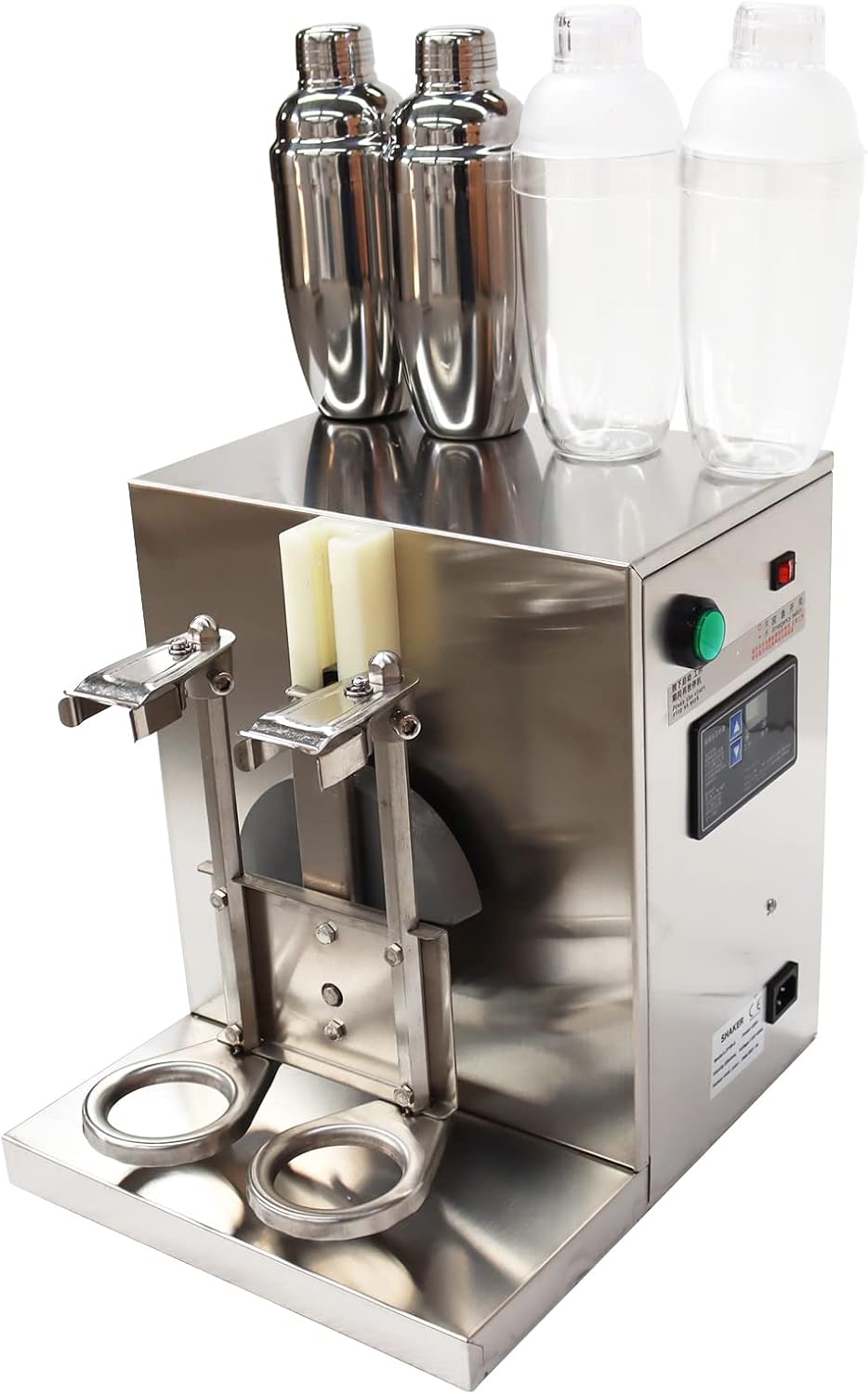 BREVELTION Electric Double-cup Milk Shaker - Perfect Bubble Tea Boba Maker