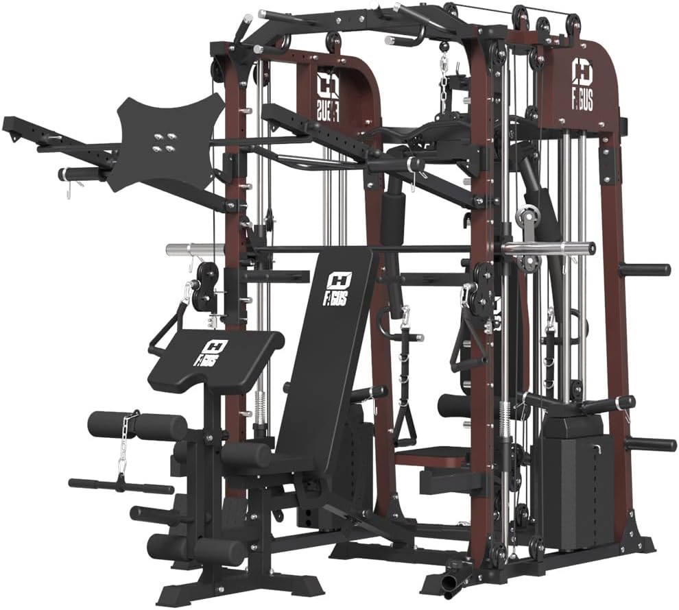 Ultimate Home Gym: 4000LBS Power Cage with Smith Bar & Dual Weight Stacks