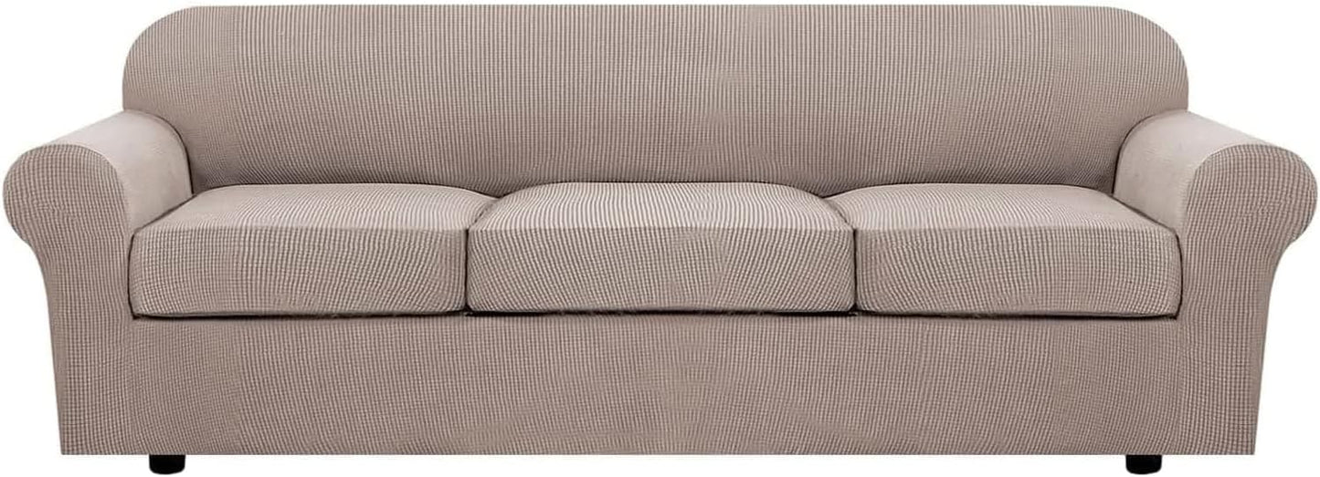 H.VERSAILTEX 4 Piece Stretch Sofa Covers for Large Sofas