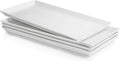Sweese White Serving Platters 15.5 in Set of 4 - Classic Rectangular