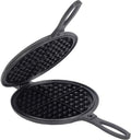 Lehman's Cast Iron Waffle Maker - Non-Electric Stovetop Grill Iron
