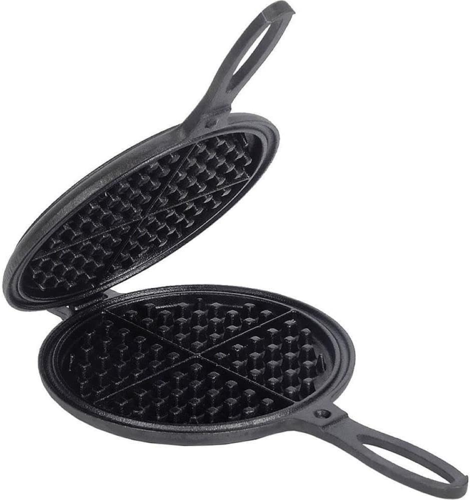 Lehman's Cast Iron Waffle Maker - Non-Electric Stovetop Grill Iron