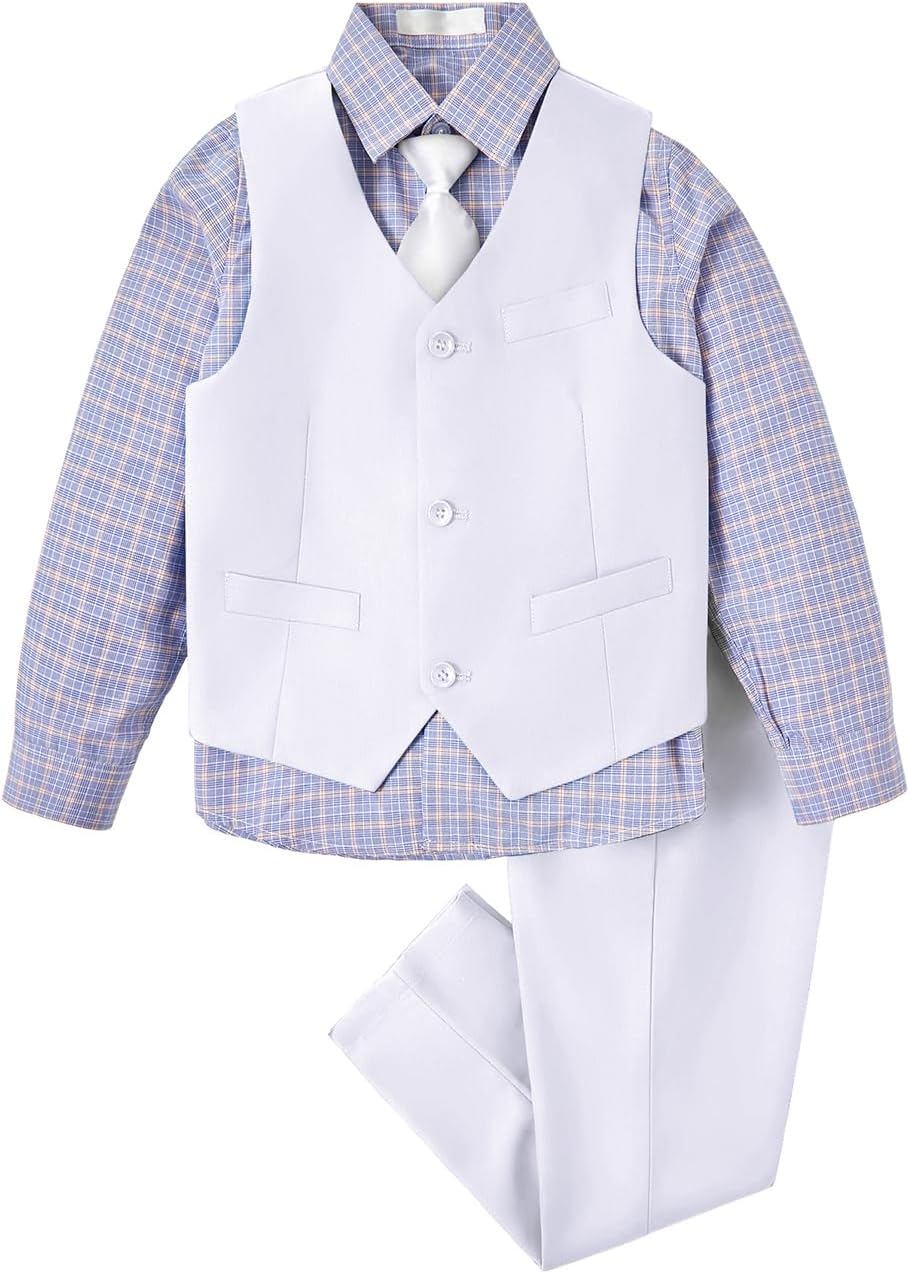 Boys Vest Set Formal Dress Suits for Weddings and Events