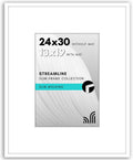 24x30 Picture Frame with Polished Plexiglass - White Signature Frame