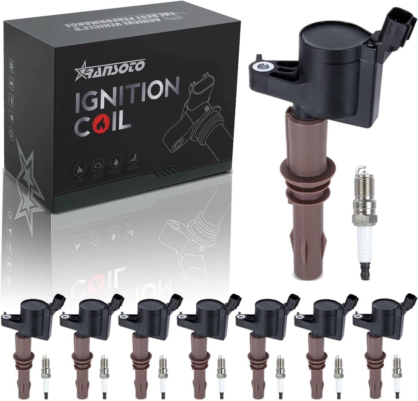 RANSOTO DG521 Ignition Coil Pack for Ford Vehicles 4.6L 5.4L V8