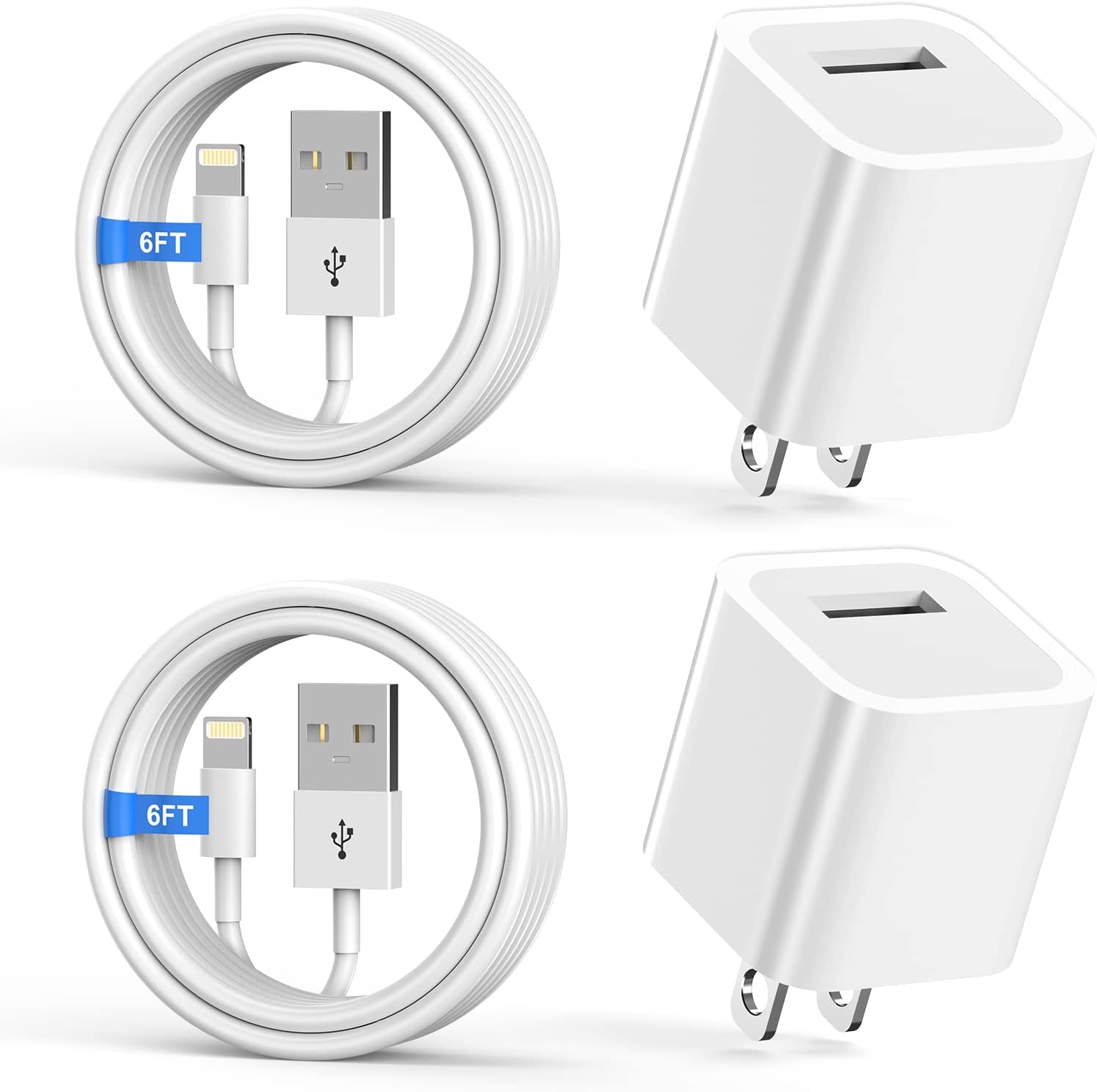 MFi Certified 6FT Charger Set for iPhone - Fast Charging