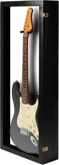Electric Guitar Display Case - Wall Mounted Acrylic Case with Hardwood