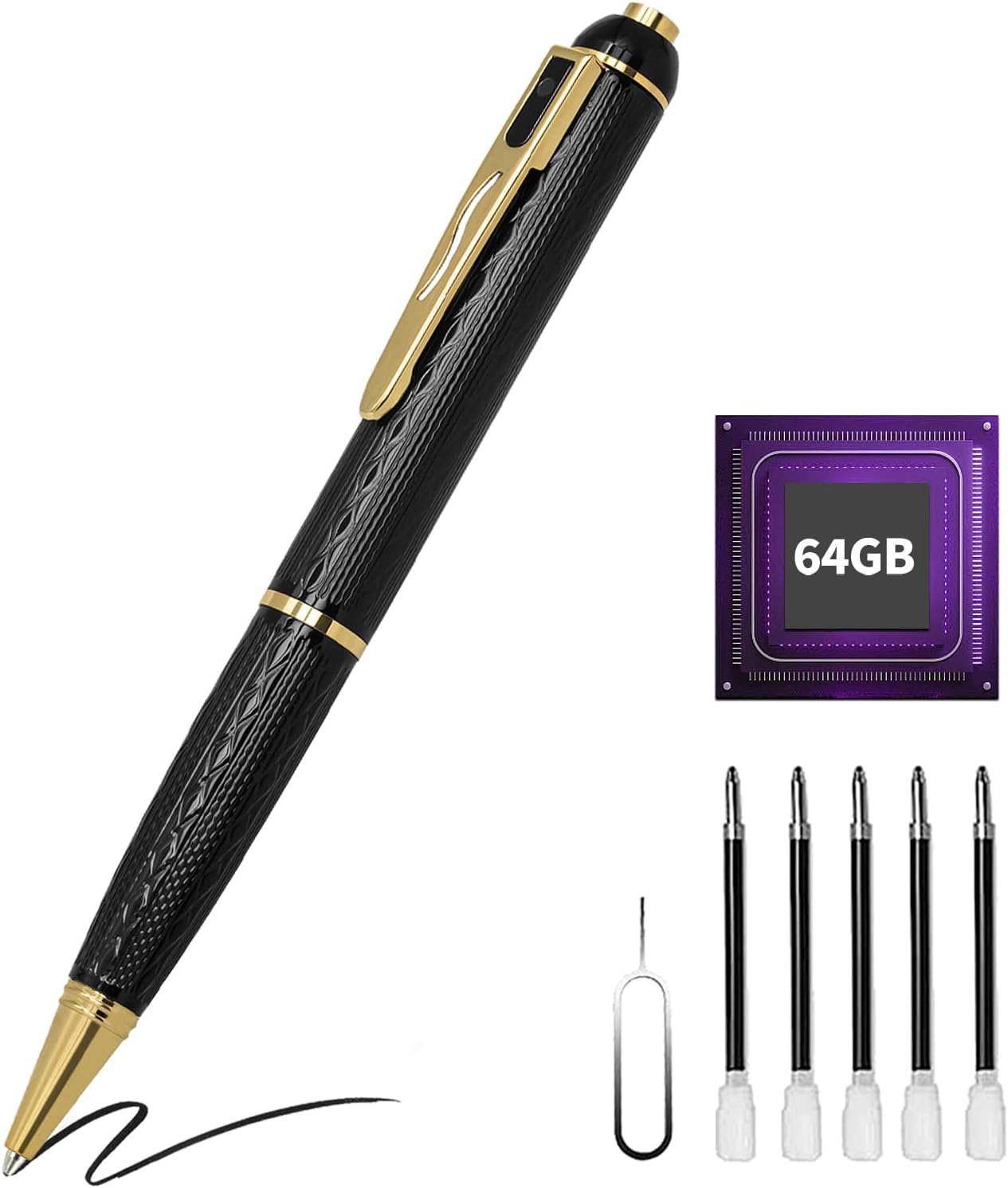 1080P Nanny Camera Pen: Long Battery Life!