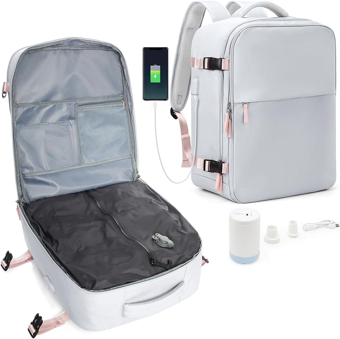 Vacuum Seal Travel Backpack with Pump for Efficient Packing