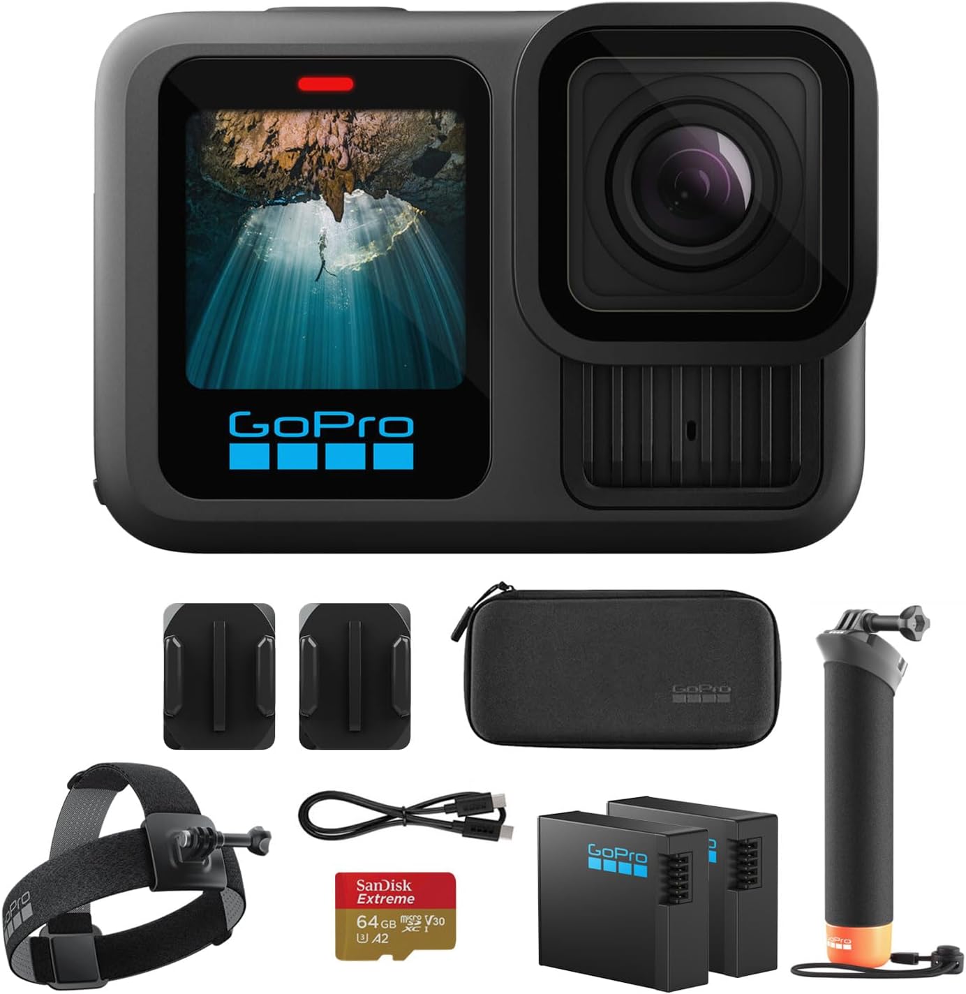 GoPro Hero13 Black Action Camera Bundle with Accessories for Adventure
