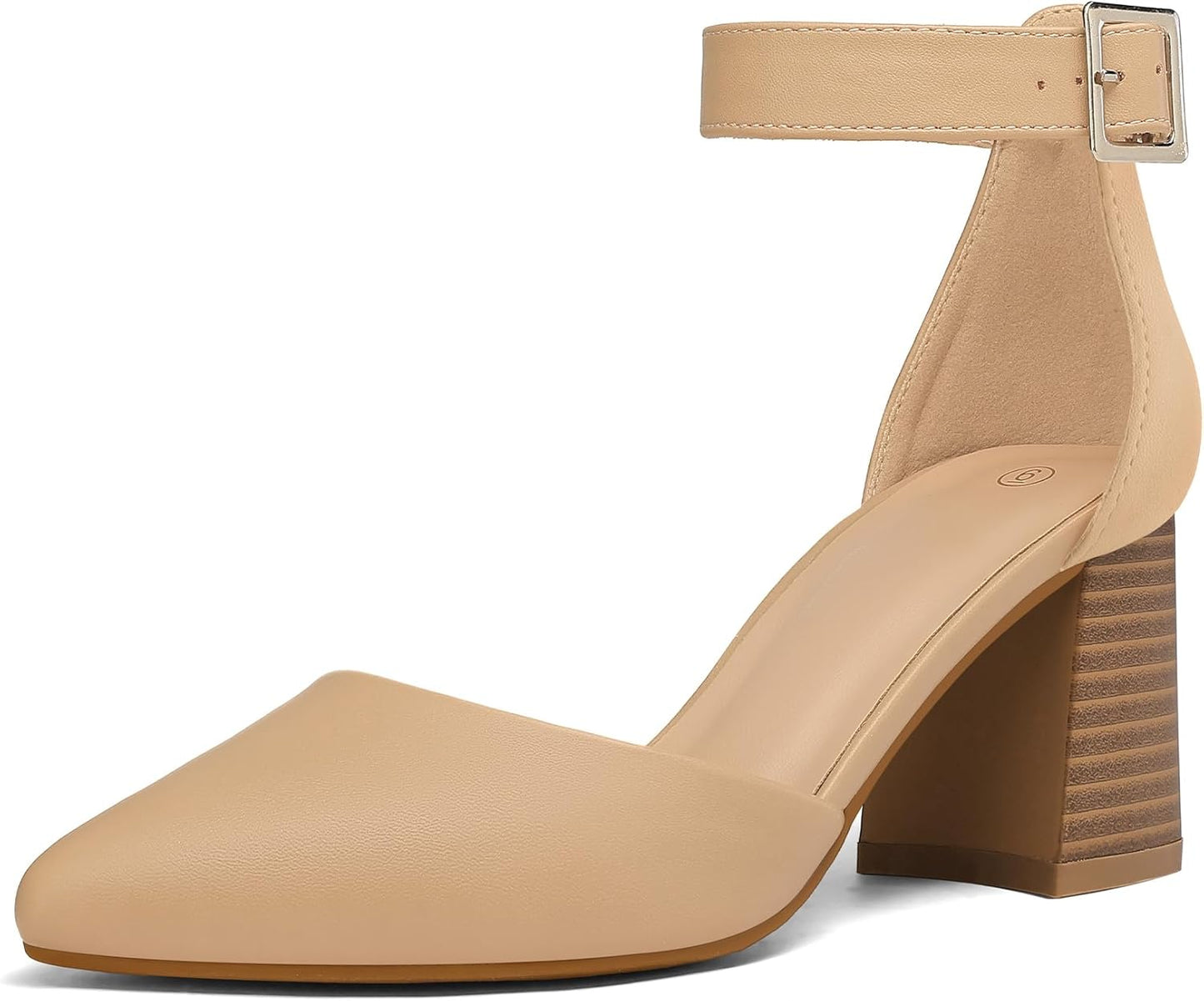 mysoft Women's Pointed Toe Low Chunky Heels for Any Occasion