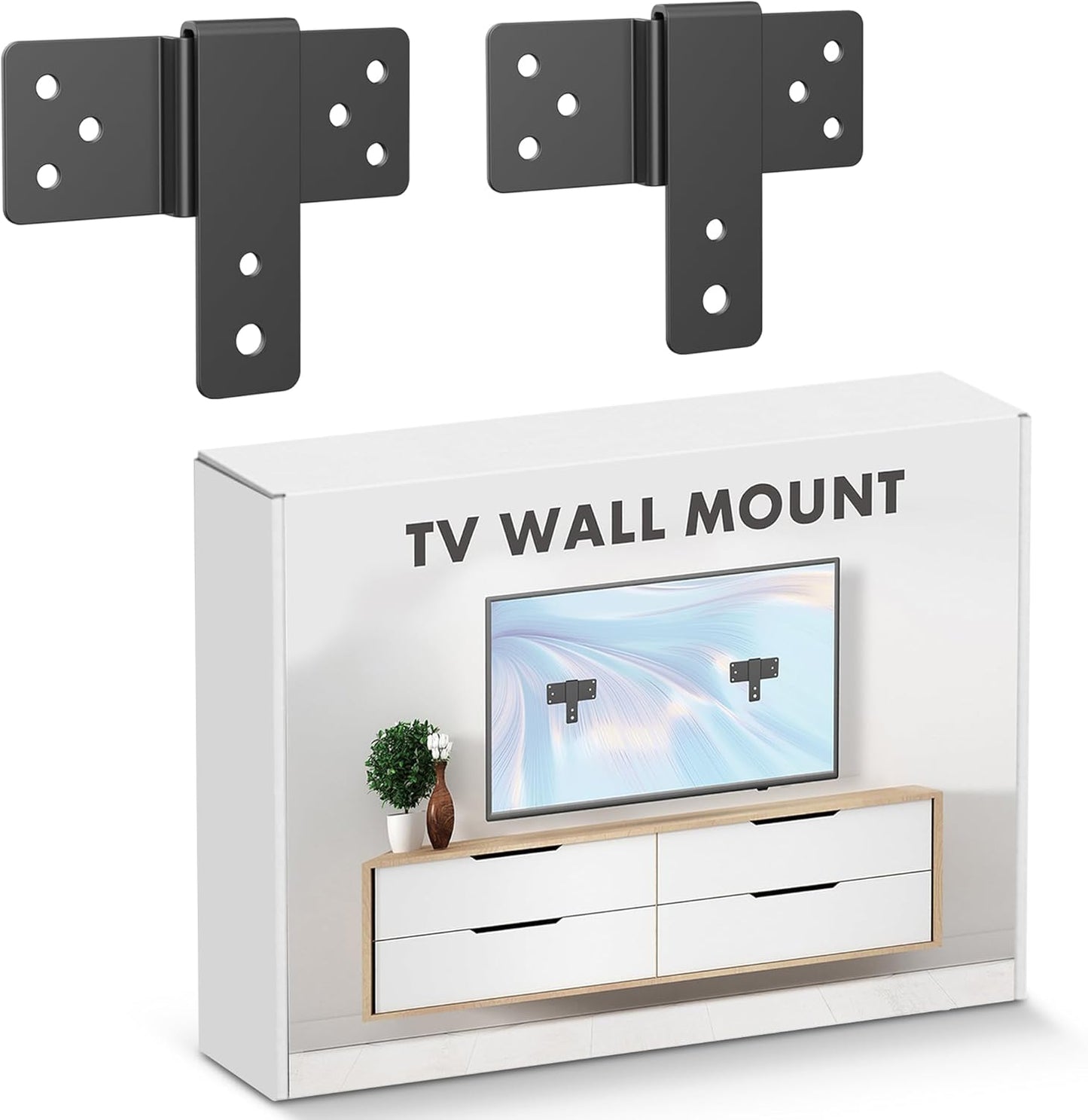 No Stud Ultra Slim Mount for 32-100in TVs - Easy Installation